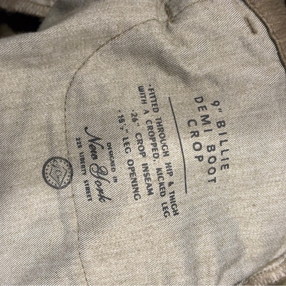 J. Crew Jeans 9" Billie Demi Boot Crop Olive Green Stretch Size 25 Style AQ781 - Picture 10 of 13